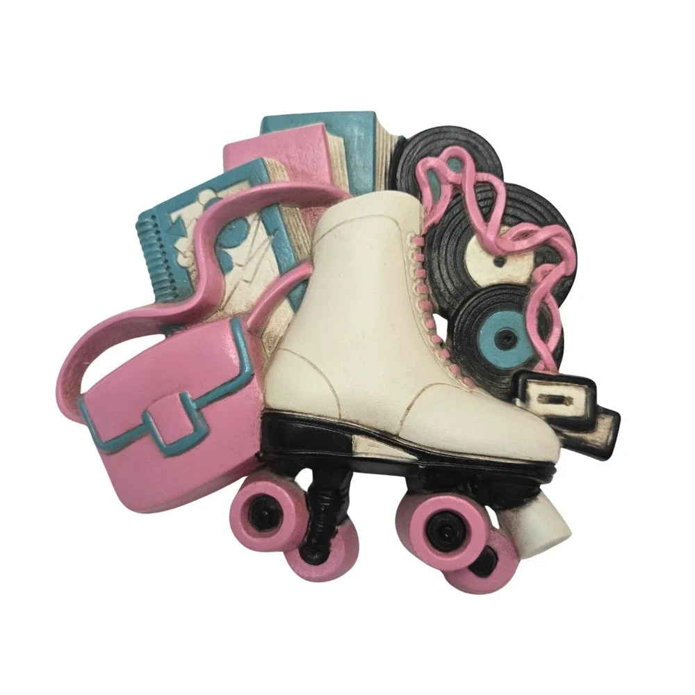 Burwood Products 1993 Wall Plaque Roller Skate Cassette Sneakers Phone Lot